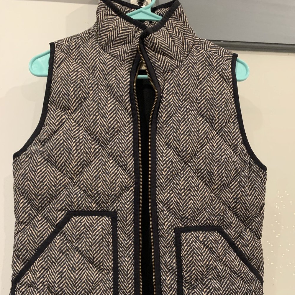 J.Crew Herringbone Quilted Vest